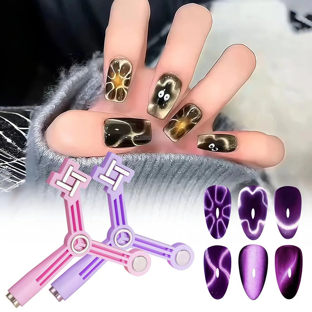 8in1 Nail Magnet Multi Functional Glass Beads Cat Eye Nail Polish And Gel Polish